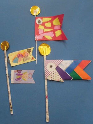 3、4、5歳の作ったこいのぼり