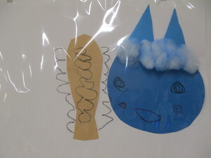 3歳児クラスの鬼の制作