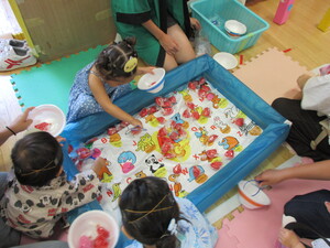 さかなすくいをした様子