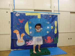 顔出しフォトパネルで撮った写真