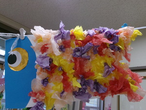 2歳児が作ったこいのぼり