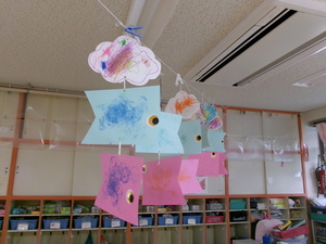 3歳児クラスのこいのぼり