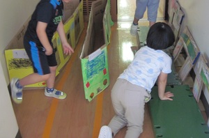 電車ごっこ準備