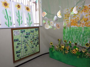 写真：ひまわりの装飾