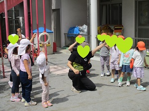 4歳児クラス　リレーの様子