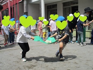 5歳児クラスリレーの様子