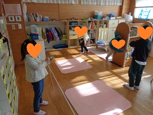 コマ回しの様子