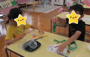 水の実験のようす