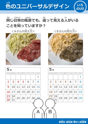 同じ風景なのに違う色のパネル