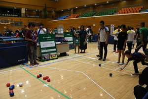 ボッチャ体験ブース