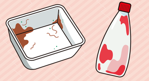 汚れたプラスチックのイラスト