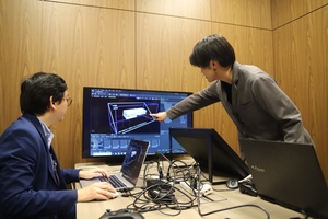 日本工営株式会社と日本大学による制作の様子