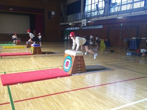 写真：体育館での授業の様子