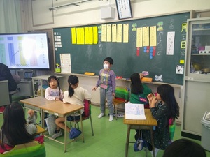 写真：学級活動の様子