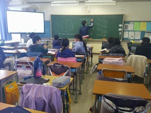 写真：算数の少人数授業の様子