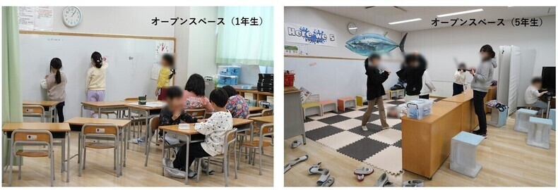 休み時間の様子（1年生、5年生）