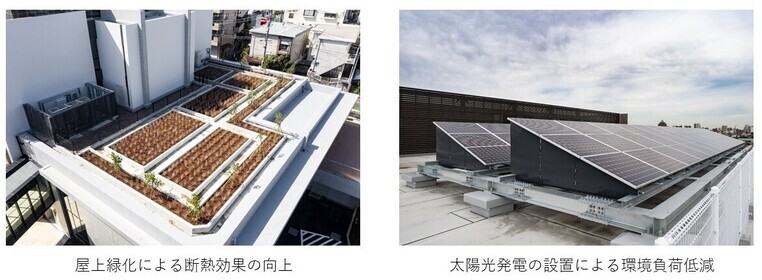 上板橋第二中学校屋上緑化、太陽光発電