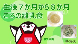 （3）生後7か月から8か月ごろの離乳食（離乳中期）