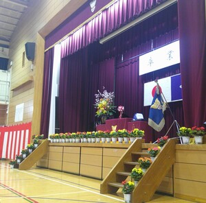 写真：卒業式の会場