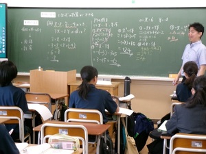 写真：数学の授業の様子