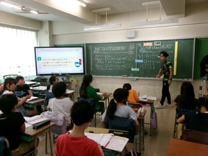 写真：算数の授業の様子