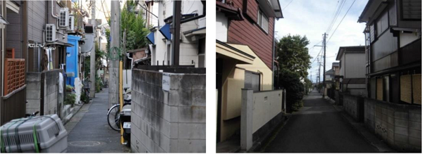 木造住宅密集地域内の状況