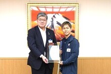 坂本区長・濱ノ上選手