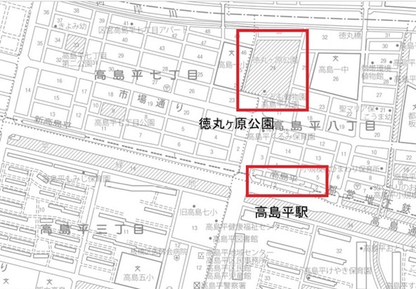 徳丸ヶ原公園の地図