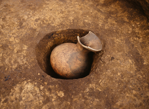 西台後藤田遺跡第1地点Y25号住居跡　弥生土器出土状況