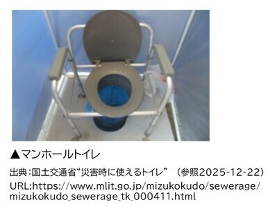マンホールトイレの写真