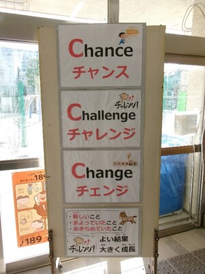 写真：3つのCの掲示