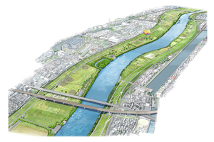 かわまちづくり整備後イメージ(全体エリア)